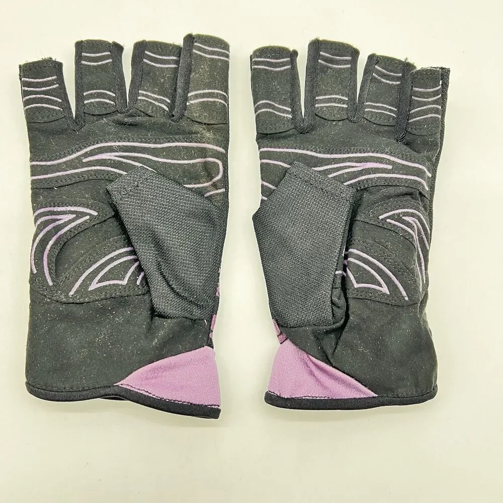 ALTUS Bike & Weightlifter Gloves Black Synthetic Leather Half-Fingers Size Small